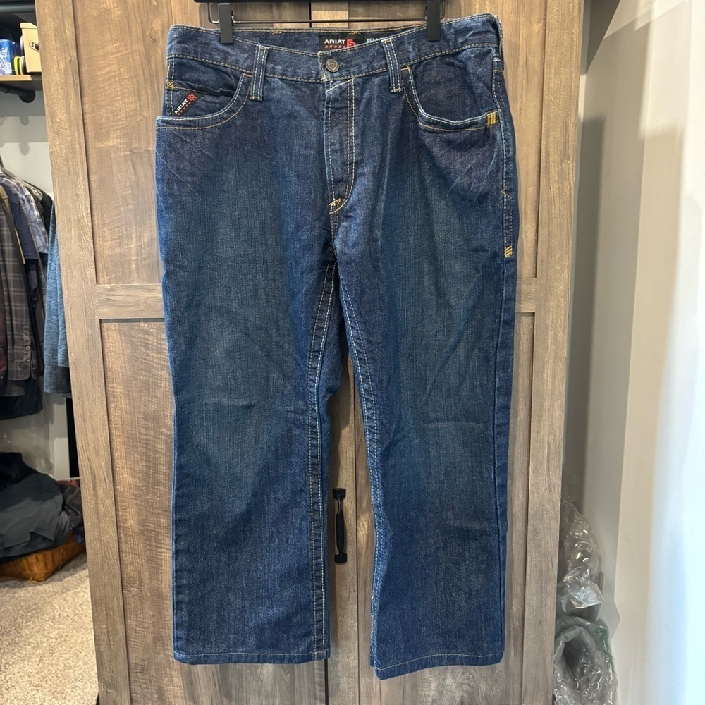 Ariat Fire Resistant Relaxed Boot Jeans Cat 2 Hemmed 35x25.5
